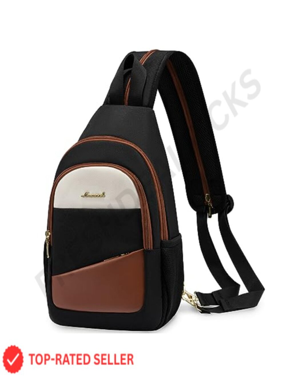 Convertible Sling Backpack for Women, Water-Resistant Travel Crossbody with 16